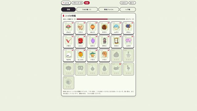 出会ったことだまがならぶ図鑑