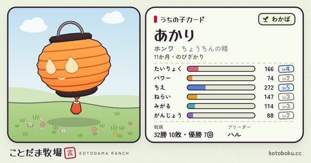 ゲームのシェア機能で作れる「うちの子カード」